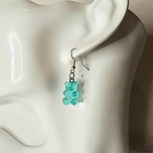 Cute Blue Gummy Bear Earrings